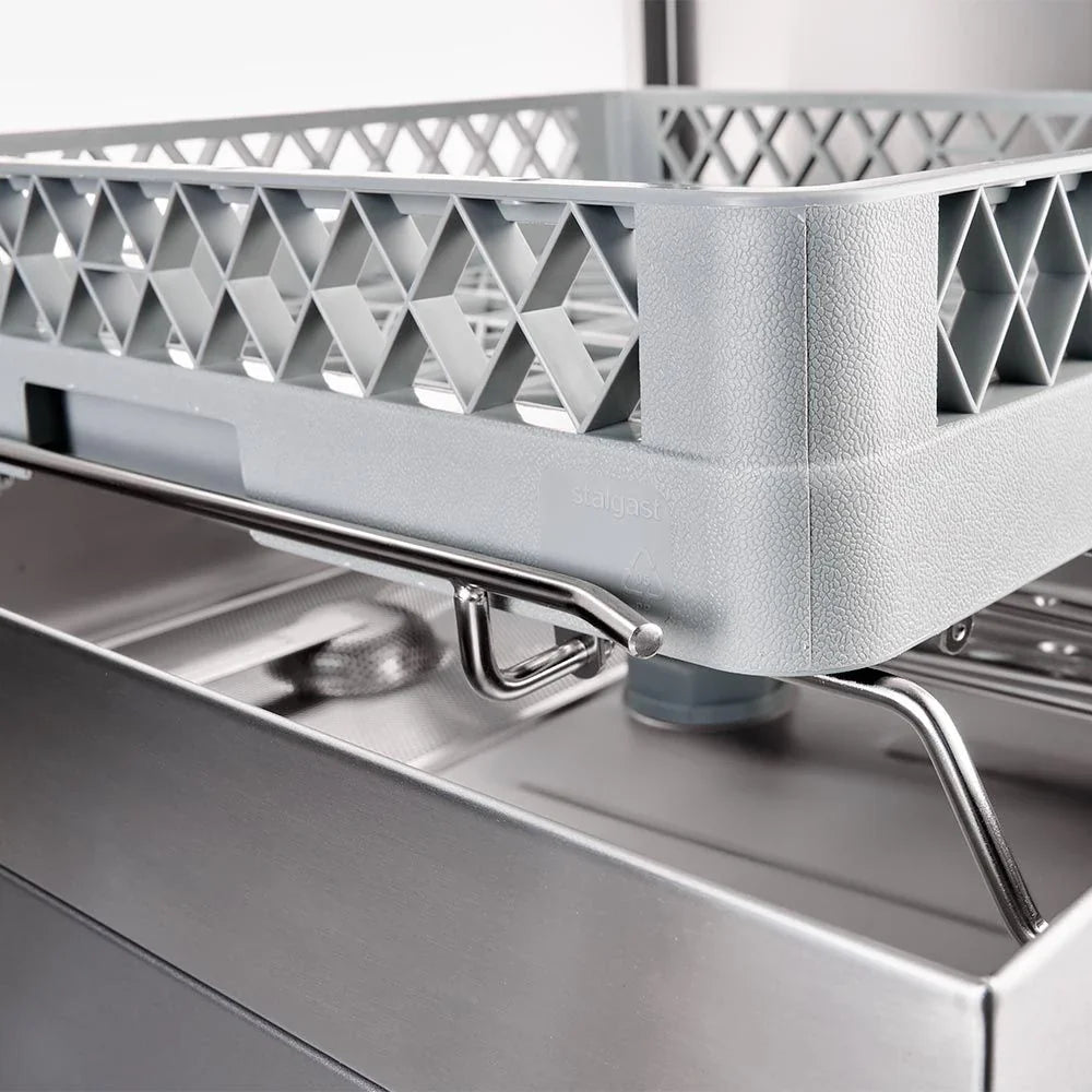 Stalgast lavavajillas de cúpula 803035 AQUA H5 con dosificador de detergente — cupula guias cesta