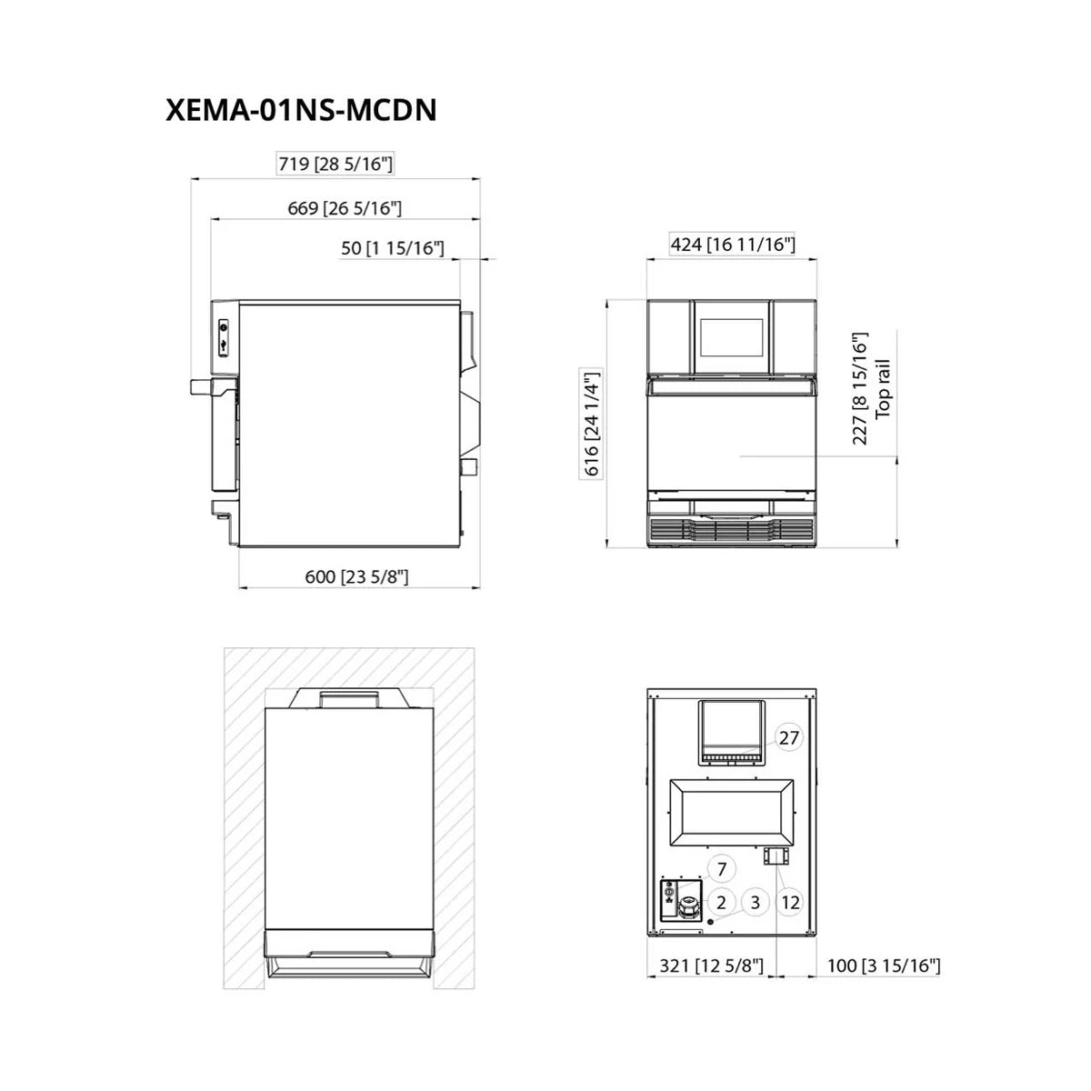 UNOX Horno ultrarrápido SPEED.Compact ECO XEMA-01NS-MCDN 1 bandeja 300x300 mm - imagen 3