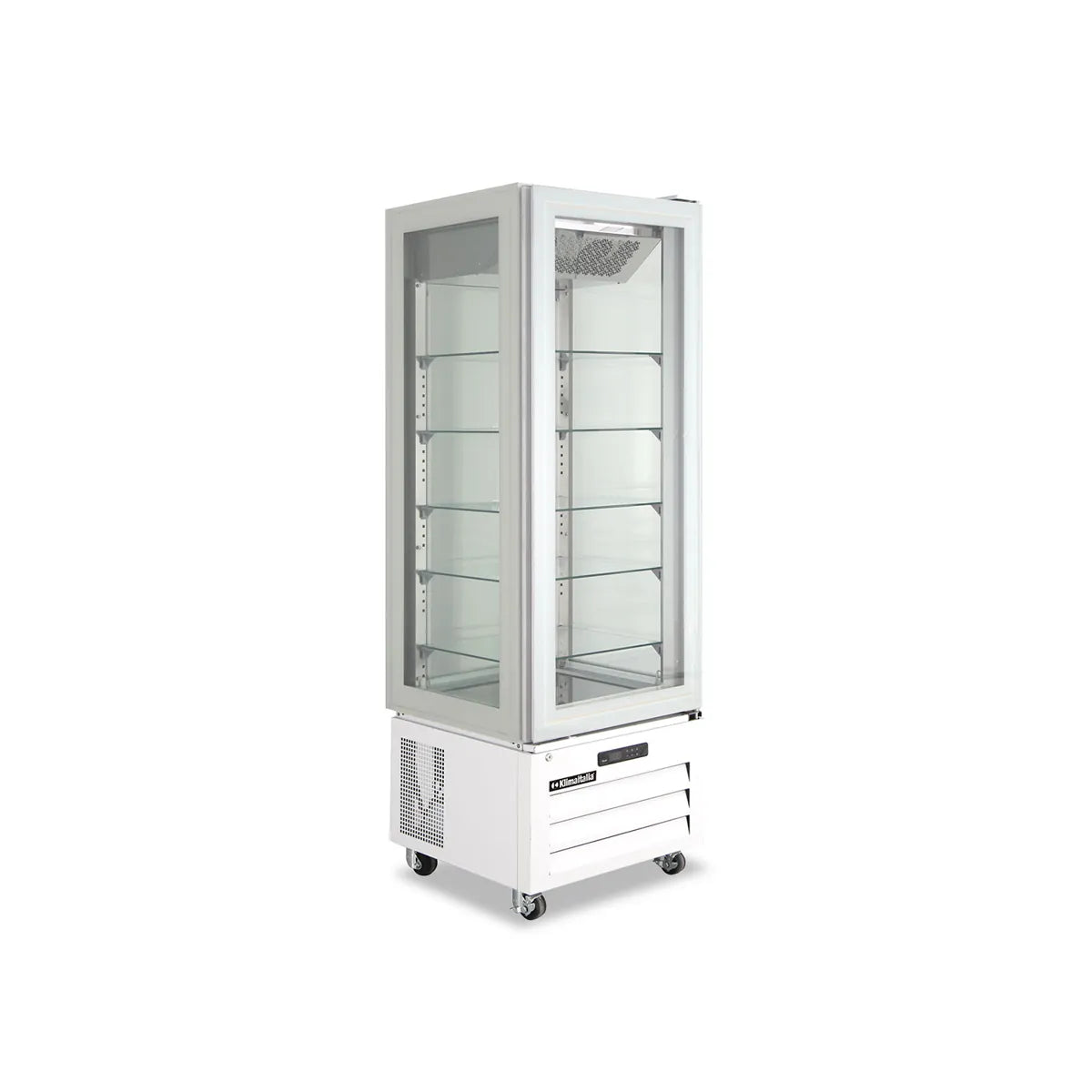 Vitrina refrigerada 4 lados HV42 blanca exposición 360