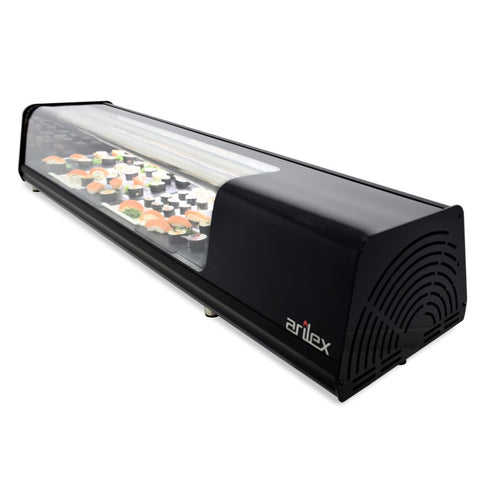 Arilex vitrina refrigerada VTG Vision para sushi con cubetas GN 1/3 vista trasera