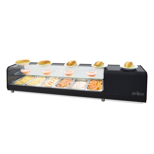Arilex vitrina refrigerada de tapas VTG Vision doble piso vista frontal