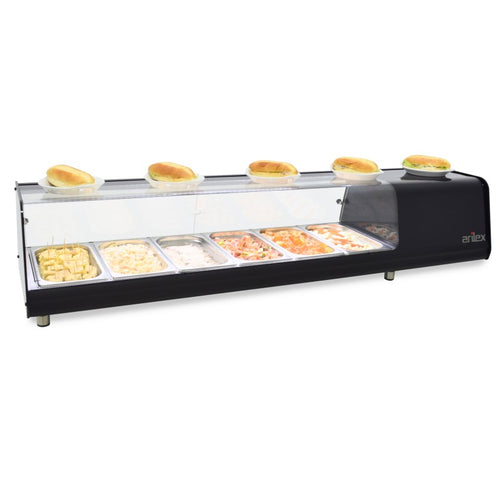 Arilex vitrina refrigerada de tapas VTL Vision con placa lisa vista frontal